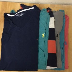 Polo, Tommy Hilfiger and Gap Men’s V-Neck Tee Lot